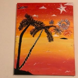 Large painted canvas